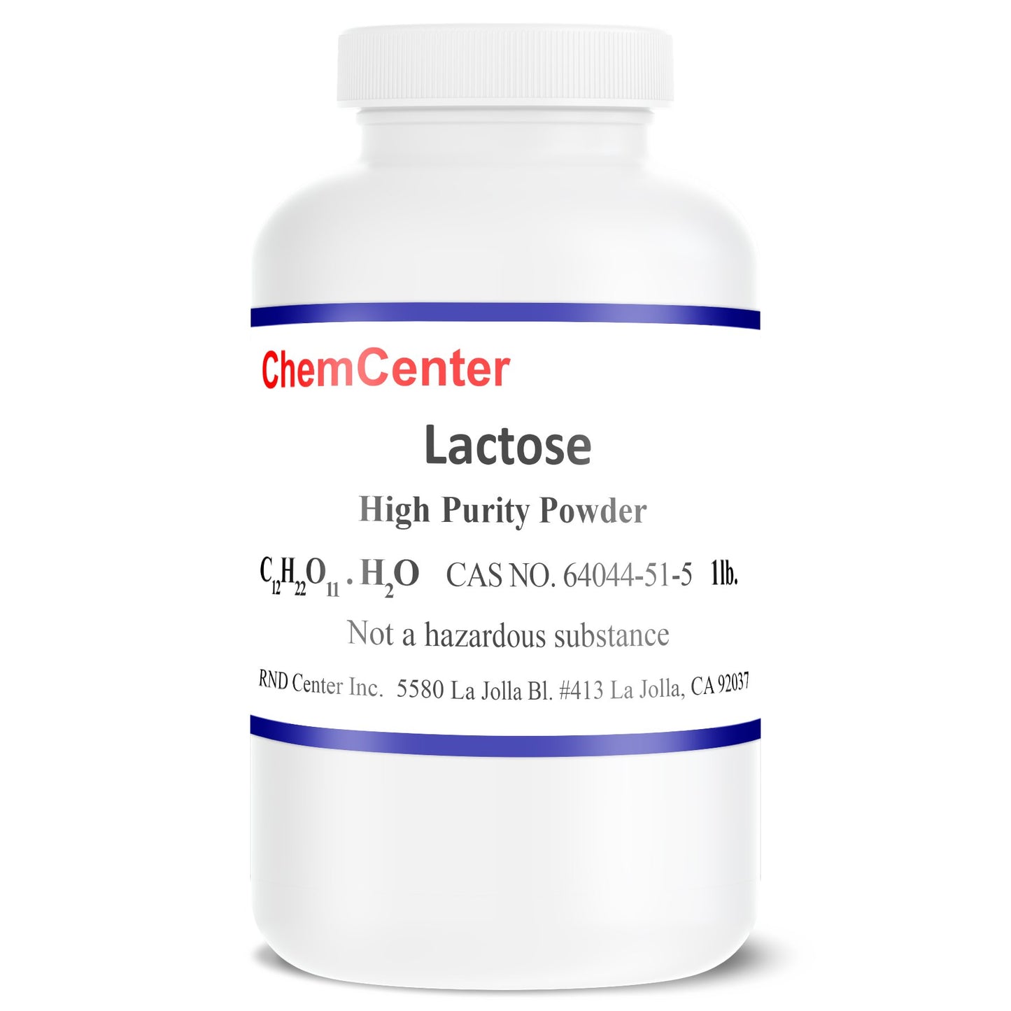 Lactose, Monohydrate, Ultra Pure, 1 lb