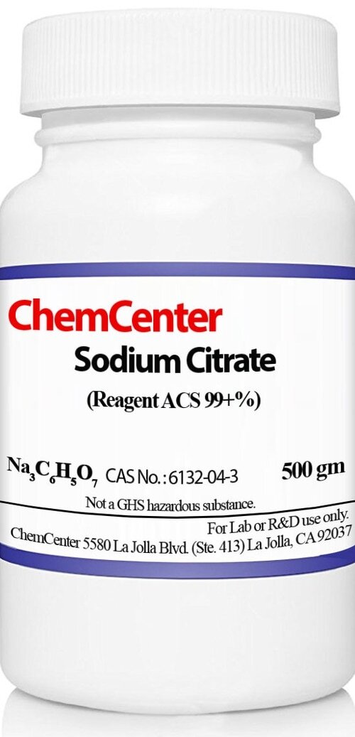 Sodium Citrate, Reagent, Crystals, 500 grams
