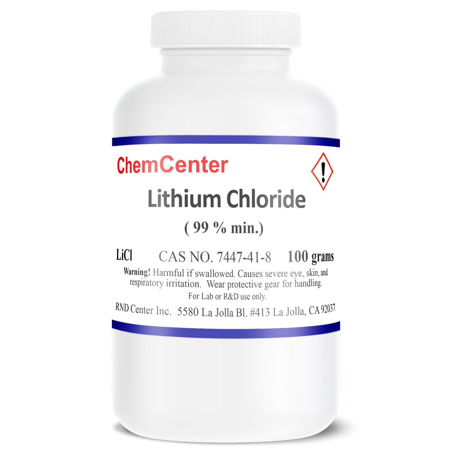 Lithium Chloride, 99% min, 100 grams
