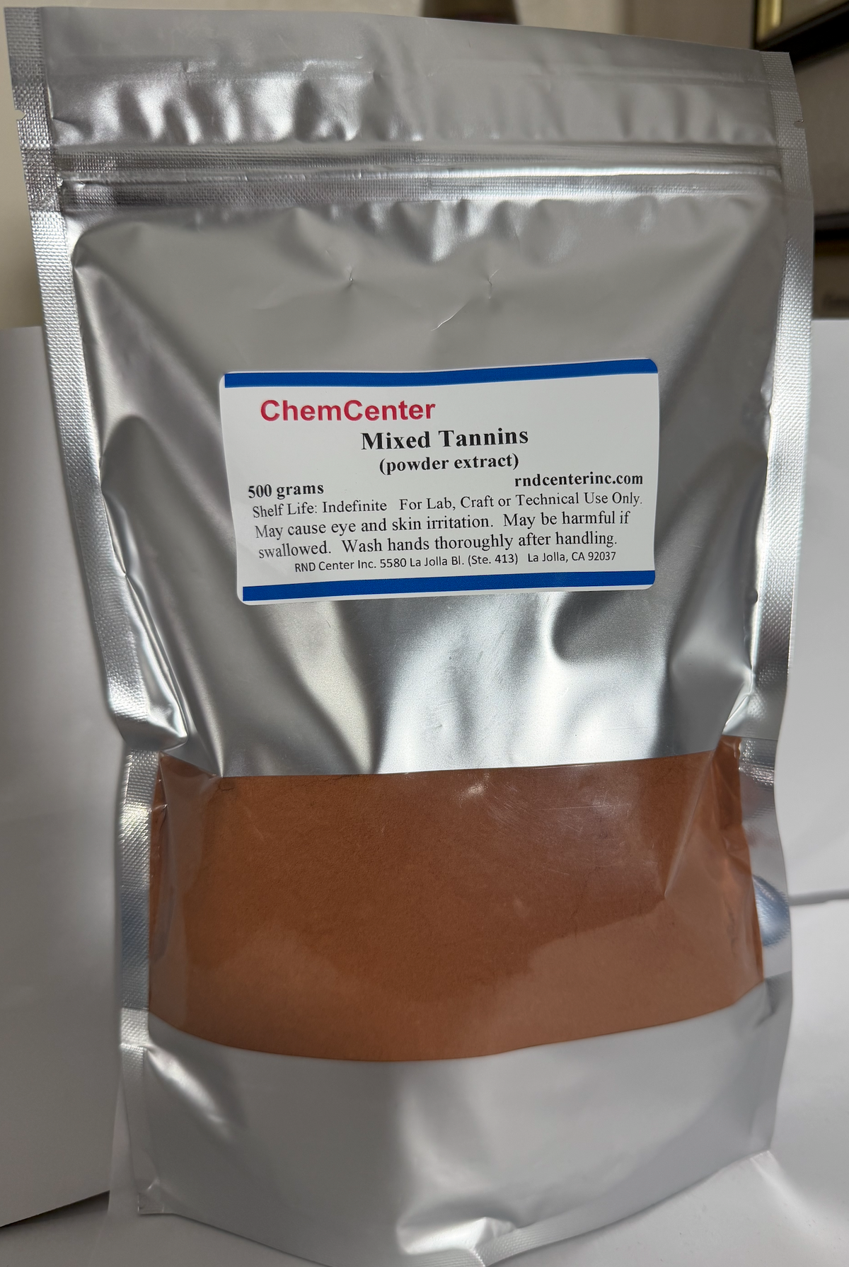 Mixed Tannins, Purified, 500 grams (Leather, Tanning, Wood, Dyes, Staining, Rust Conversion))