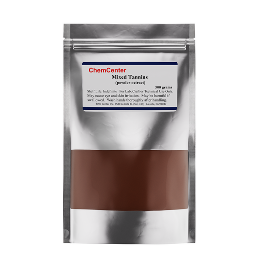 Mixed Tannins, Purified, 500 grams (Leather, Tanning, Wood, Dyes, Staining, Rust Conversion))
