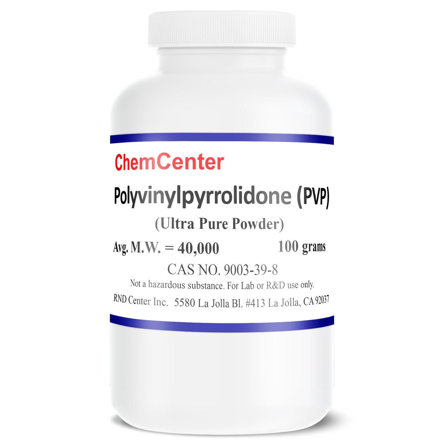 Polyvinylpyrrolidone, (PVP-40), k-30, 100 grams