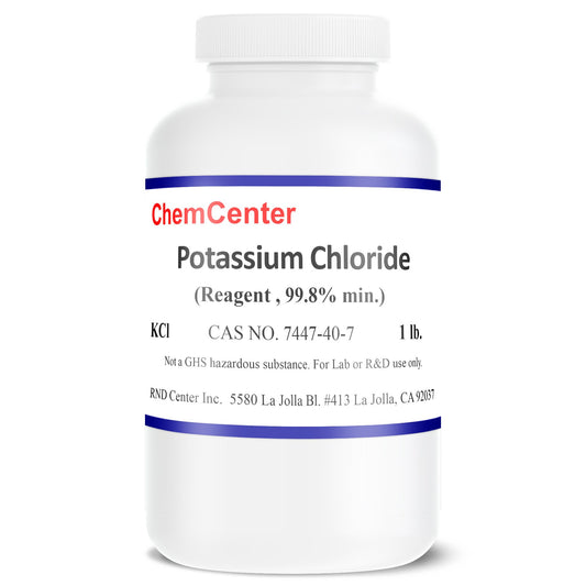 Potassium Chloride, High Purity, Crystals, 1 lb