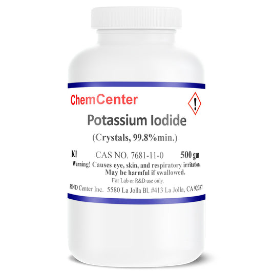Potassium Iodide, High Purity Crystals, 500 grams