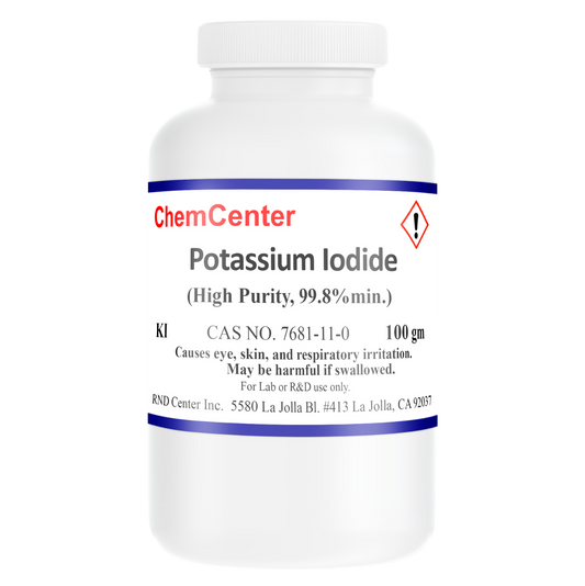 Potassium Iodide, High Purity Crystals, 100 grams