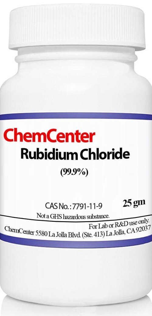 Rubidium Chloride, 99% min., 25 grams