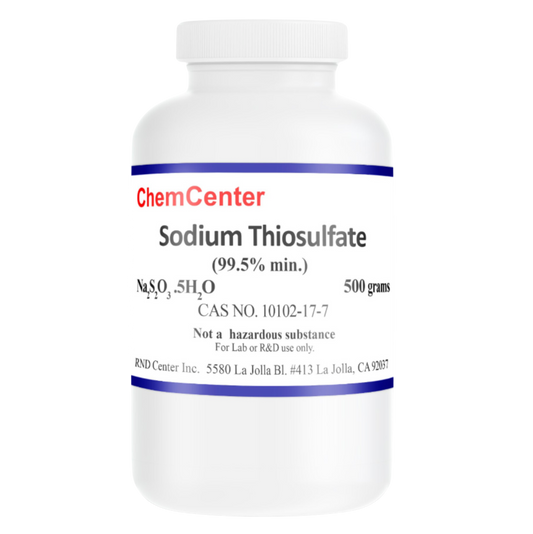 Sodium Thiosulfate, Fine Crystal, Reagent, 500 grams